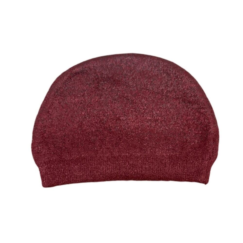 Barefoot Dreams CozyChic Lite Confetti Knit Beanie Hat Rosewood Crimson Red NEW